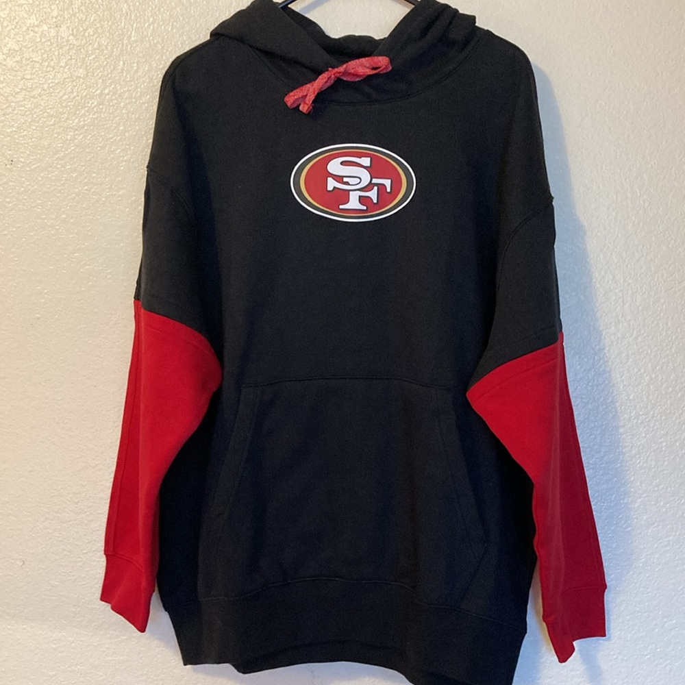 NFL Women's Nike San Francisco 49ers Team Sweatshirt, Black, Medium Oversized